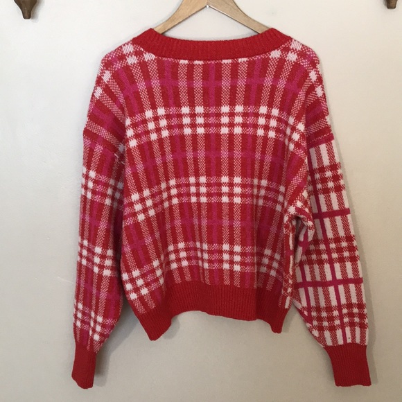 NEW 89th + Madison Plaid Sweater. XL - Picture 5 of 6